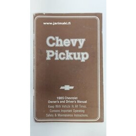 Omistajan käsikirja käytetty Chevrolet Pick Up 1985