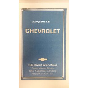 Omistajan käsikirja käytetty Englanniksi Chevrolet Caprice Sedan/STW 1984