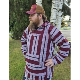 Baja-huppari Viininpuna-valkoinen **Koko 3XL**