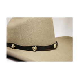 Hattupanta musta kirkkailla bling-kukilla