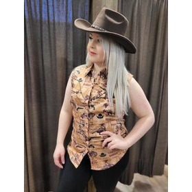 Hihaton Westernpaita rodeo-kuvioinnilla (naistenmalli) 