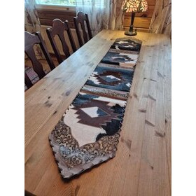  Kaitaliina lehmäntaljasta Aztec ruskea kirjava-beige 170 cm