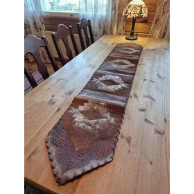  Kaitaliina lehmäntaljasta Aztec ruskea-viininpunainen 170 cm