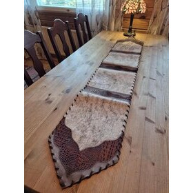  Kaitaliina lehmäntaljasta ruskea-tumman punainen 170 cm