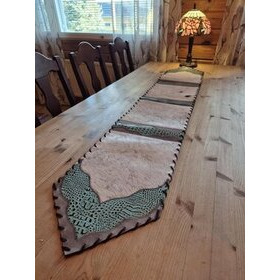  Kaitaliina lehmäntaljasta vaalea-turkoosi 170 cm