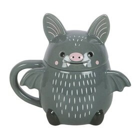   Keraaminen muki - Cute Bat / kannellinen lepakkomuki