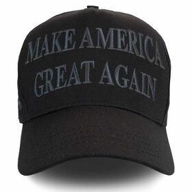  Lippalakki - Official MAGA cap Dark Black (virallinen Trump-tuote)