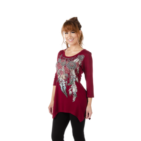 Naisten burgundi tunika 