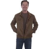 Scully -keinonahkatakki, ruskea **koko S**