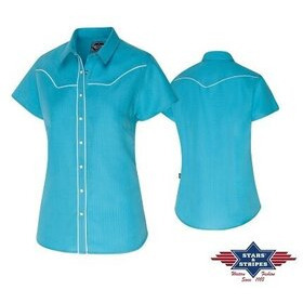 Stars & Stripes - lyhythihainen naisten kauluspaita