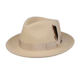 Stetson Fedora Woolfelt Luonnonvalkoinen