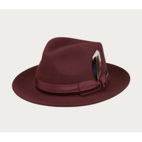 Stetson Fedora Woolfelt Viininpunainen