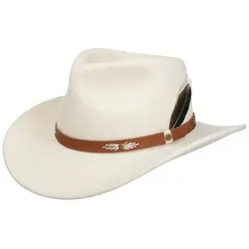  Stetson Western Woolfelt Valkoinen
