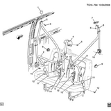 Turvavyön yläkiinnityksen suoja Chevrolet 1997-2010