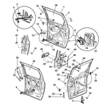 Liukuoven yläsarana Chrysler 2004-2007