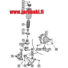 Alatukivarrenpultti M16X2X130 Chrysler PT Cruiser 2001-2010
