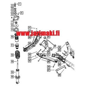 Alatukivarsi oikea/vasen taka Dodge Caliber 2006-2009