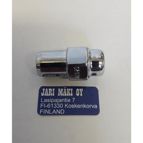 Alumiinivanne holkkimutteri kromattu 7/16"-20 oikea kätinen