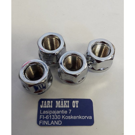 Alumiinivanne mutteri kromattu sarja (4 kpl) M12X1.25