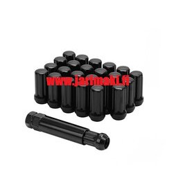 Alumiinivanne mutteri sarja 7-urainen musta M14X1.5 6-pulttisille tarvike vanteille