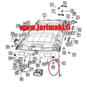 Häikäisysuojan kiinnikeen kansi Jeep Grand Cherokee 2011-2022