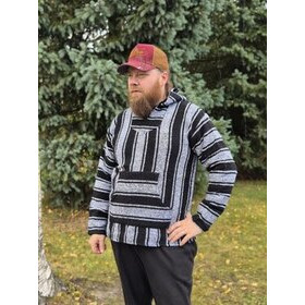 Baja-huppari Musta-valko-raitainen **Koko L**