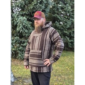 Baja-huppari Ruskea-vaaleanruskea raitainen **Koko XXL**