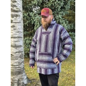  Baja-huppari Violetti-valko raitainen **Koko 3XL**