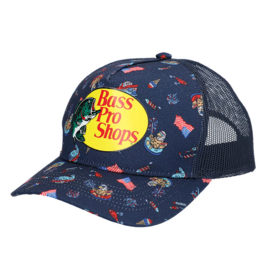 Bass Pro Shops Printed Mesh USA Lippalakki 