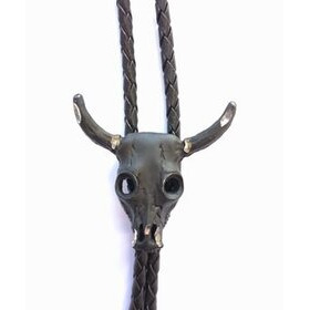 Bolo-kravatti musta härän kallo