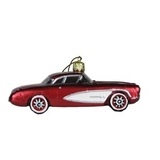 Joulukuusen koriste lasinen, käsintehty - Chevrolet Corvette 1957