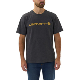 Carhartt Dearborn Relaxed Logo T-paita Tummanharmaa