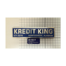 Dealer merkki metallia Kredit King