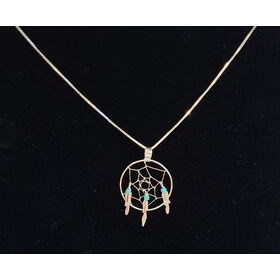 Dream Cather Turquoise -kaulakoru