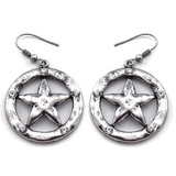 Hopeanvärinen tähti korvakorut