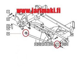 Etu poikittaistukitangon pusla Dodge Ram 1500/2500/3500