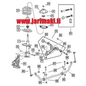 Etuvakaajan yhdystangon mutteri M12X1.75 Chrysler Voyager 2000-2019