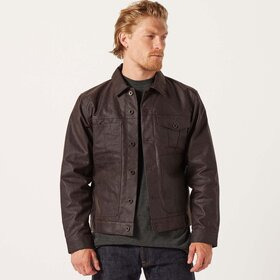Filson - Tin Cloth Short Lined Cruiser -takki tummanruskea