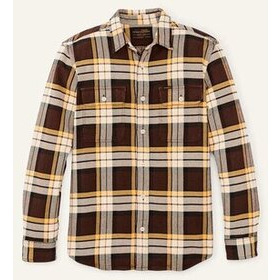 Filson Vintage Work -ruutupaita, ruskea-keltainen