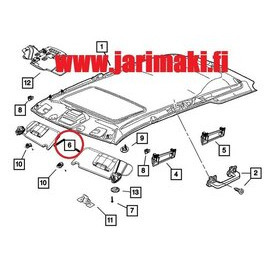 Häikäisysuoja sarja beige Jeep Grand Cherokee 2011-2013