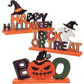  Puiset pöytäkoristeet - halloween 3 kpl