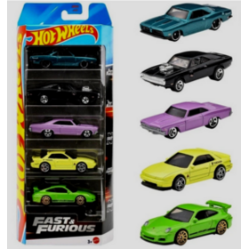 Hot Wheels Fast & Furious -pikkuautosetti 5 kpl