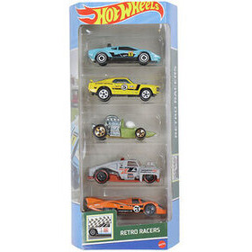 Hot Wheels Retro Racers -pikkuautosetti 5 kpl