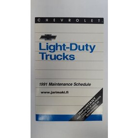Huolto-ohjelma käytetty Englanniksi GM Truck 1991