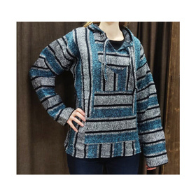 Huppari Meksikotyylinen Turkoosi-harmaa