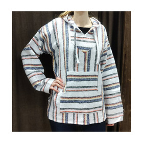 Huppari Meksikotyylinen Valkoinen raidoilla