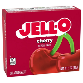 Jell-O Cherry/kirsikanmakuinen punainen hyytelöjauhe 85g