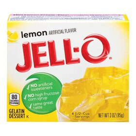 Jell-O Lemon / Sitruunanmakuinen keltainen hyytelöjauhe 85g