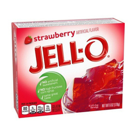 Jell-O Strawberry / mansikanmakuinen punainen hyytelöjauhe 85g