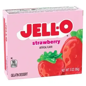 Jell-O Strawberry / mansikanmakuinen punainen hyytelöjauhe 85g